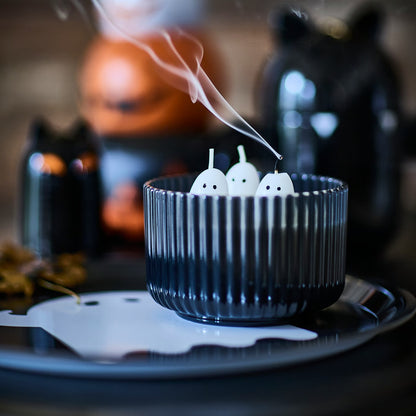 IKEA Halloween Ghost Jelly Candy Scented Candle , Black-White