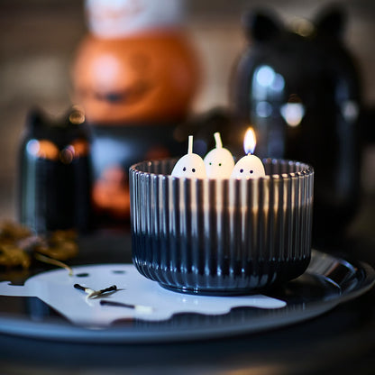 IKEA Halloween Ghost Jelly Candy Scented Candle , Black-White