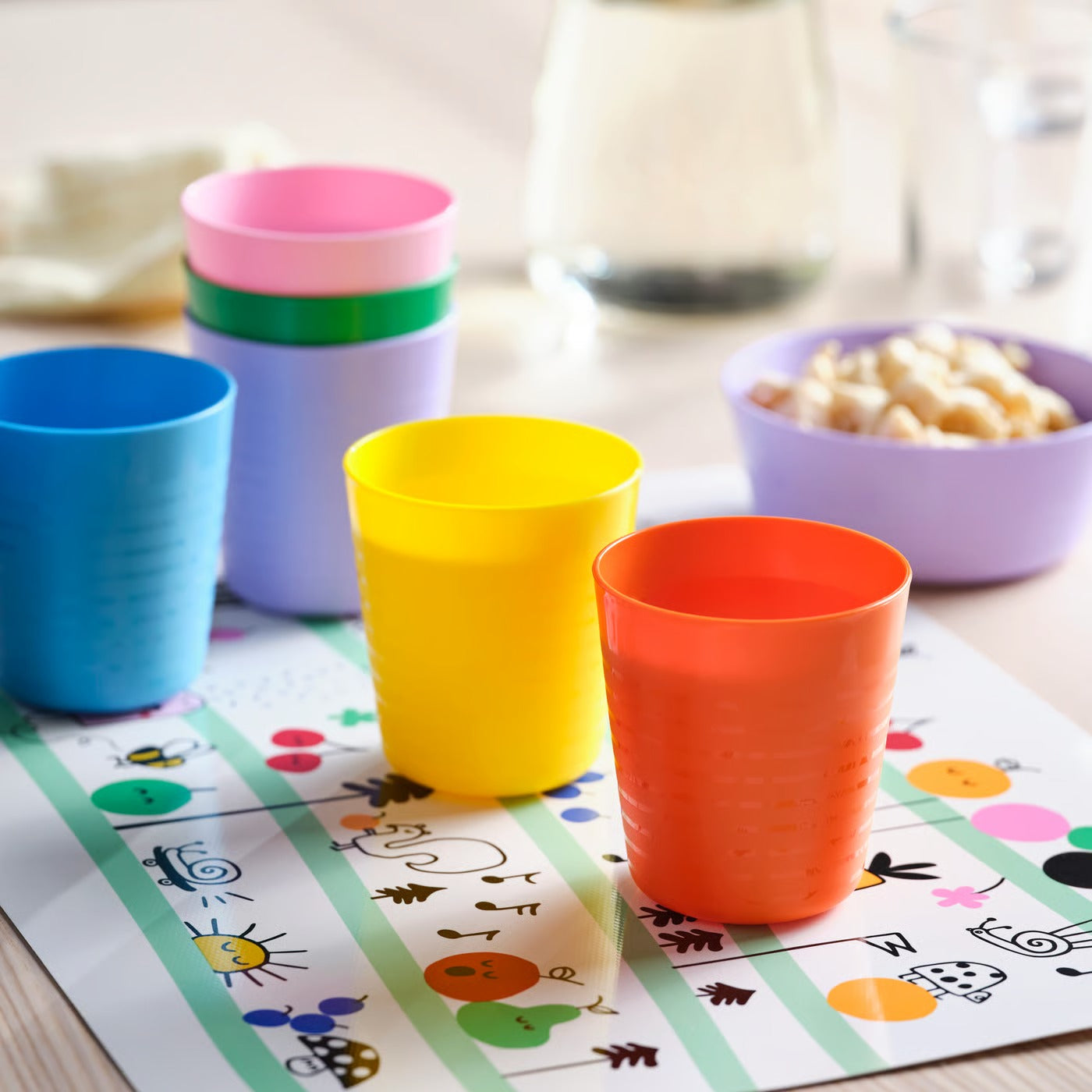 (36-Piece) IKEA KALAS Kids Dinnerware & Cutlery Set – Mixed Colors - Seasonal Edition