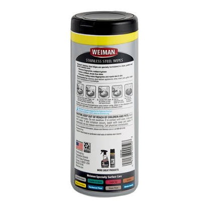 (30 Count) Weiman Stainless Steel Wipes – Ready-to-Use Cleaning Wipes