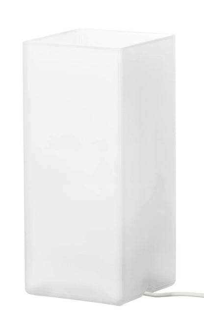 IKEA GRÖNÖ Modern Frosted Glass Table Lamps, 2 Pack, White, 22 cm (9 "), Minimalist Square Bedside Nightstand Lamps, Soft Ambient Lighting for Bedroom, Living Room, Desk & Home Décor (Bulbs Not Included)