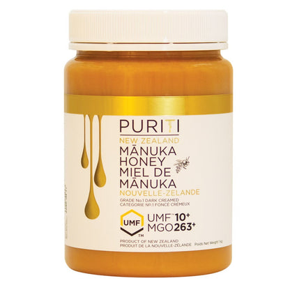 PURITI New Zealand Mānuka Honey UMF 10+, 1 kg (2.2 lb), Premium Raw Single-Origin Honey, Rich Creamy & Velvety Texture, Natural Sweetener for Tea, Toast, Yogurt