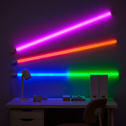 IKEA LED Colour-Changing Floor Lamp, 10 Colours, Wall & Ceiling Mountable, 132 cm