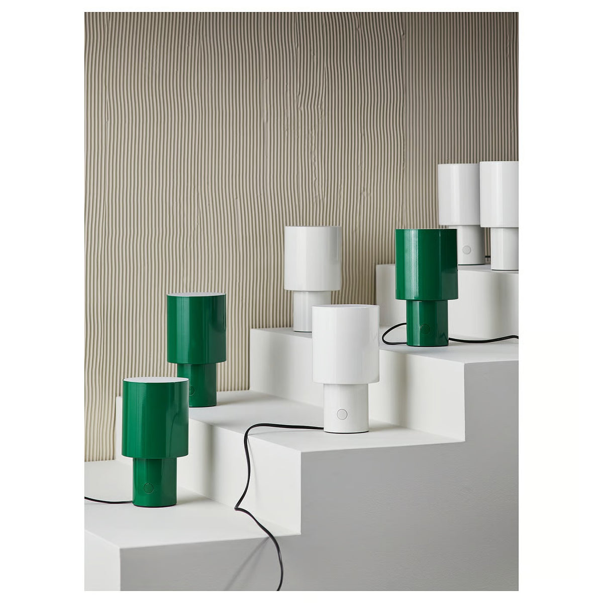 IKEA SPETSBOJ Dimmable Table Lamp, White, 22 cm
