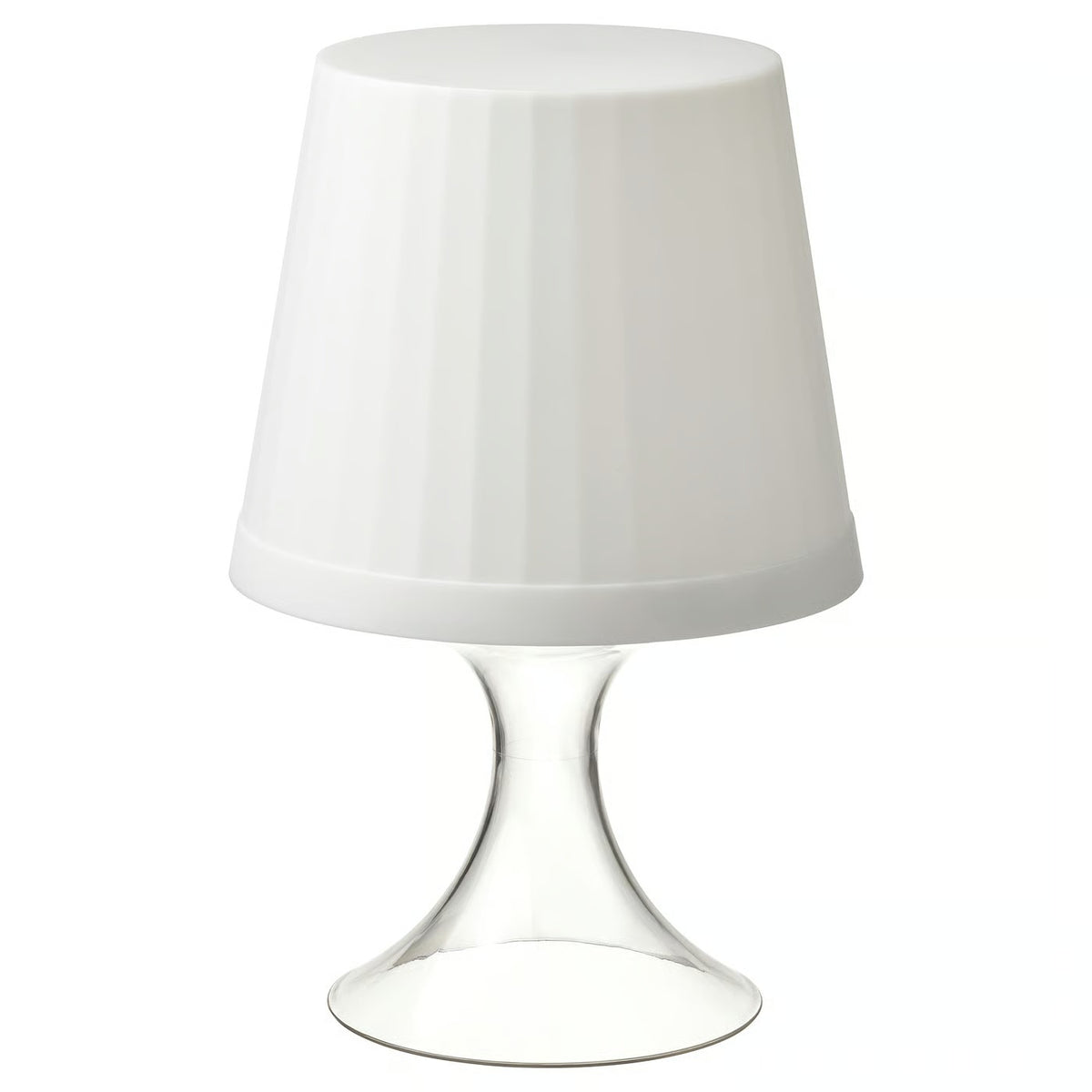 IKEA LAMPAN Portable LED Table Lamp, White, 24 cm (9 ½ "), Battery Operated, Adjustable Colour & Dimmable Light, Cordless Indoor & Outdoor Bedside Lamp for Bedroom, Patio, Balcony & Home Décor (Batteries Not Included)