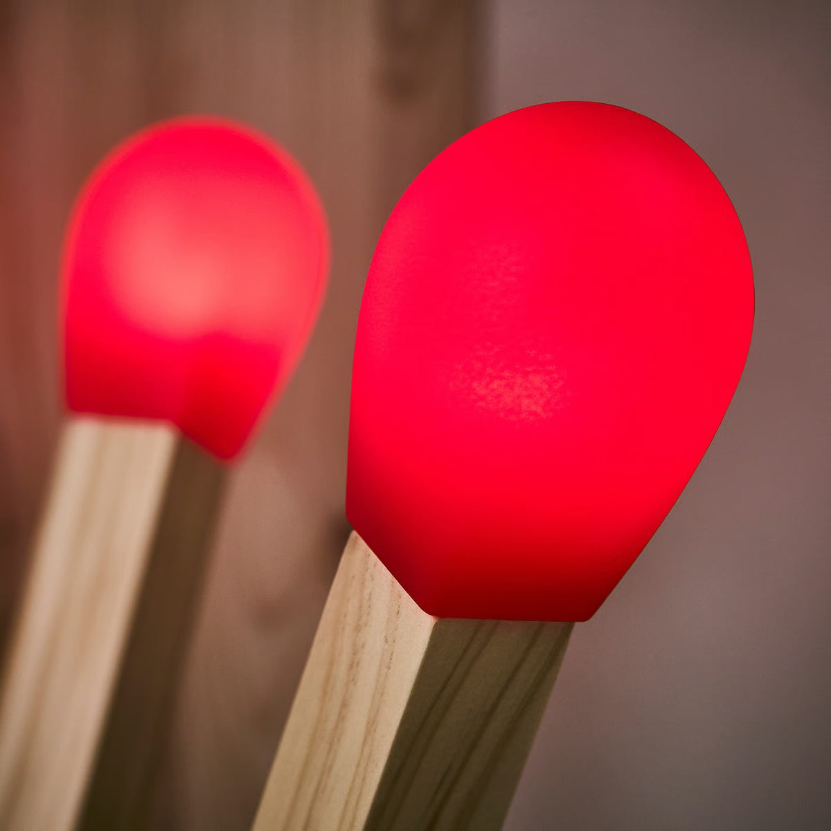 IKEA LED Floor Lamp, Matchstick Design, 2-Step Dimmable Solid Pine Decorative Light for Bedroom & Living Room
