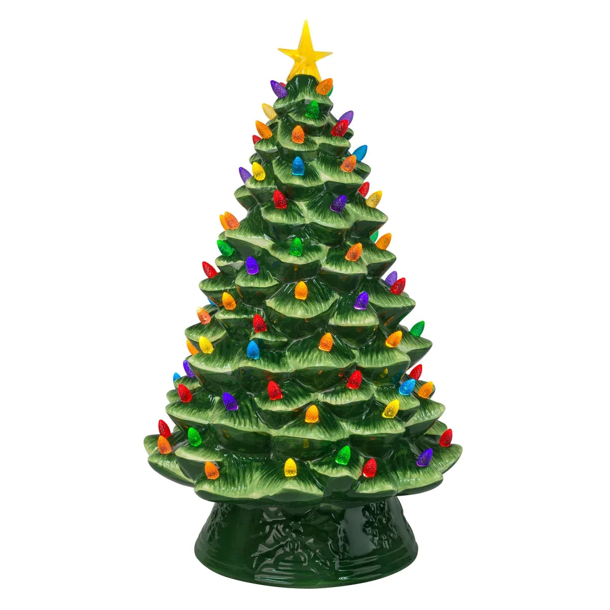 Ceramic Christmas Tree with LED Lights (17.75 in.)