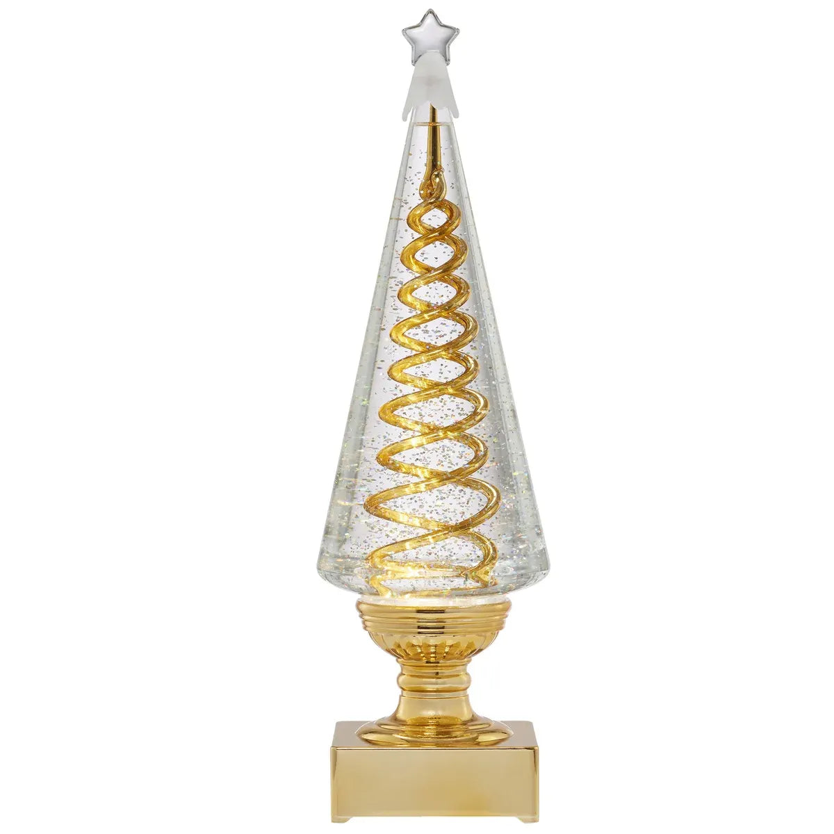 Set of 2 Spiral Christmas Trees - Gold 35.5 cm (14 in.)