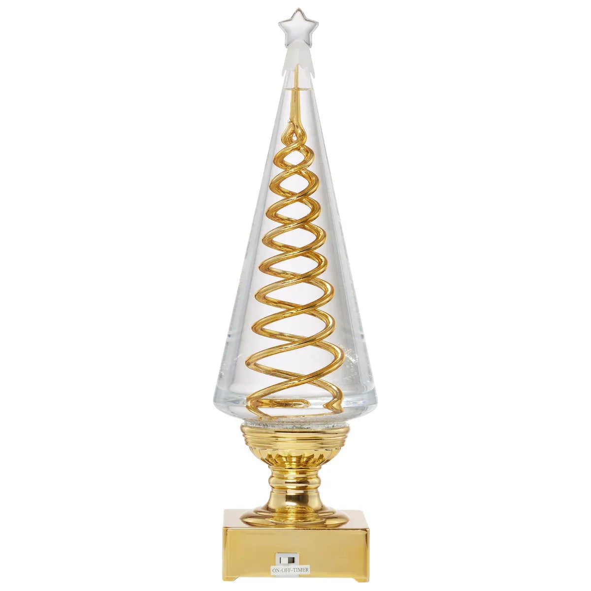 Set of 2 Spiral Christmas Trees - Gold 35.5 cm (14 in.)