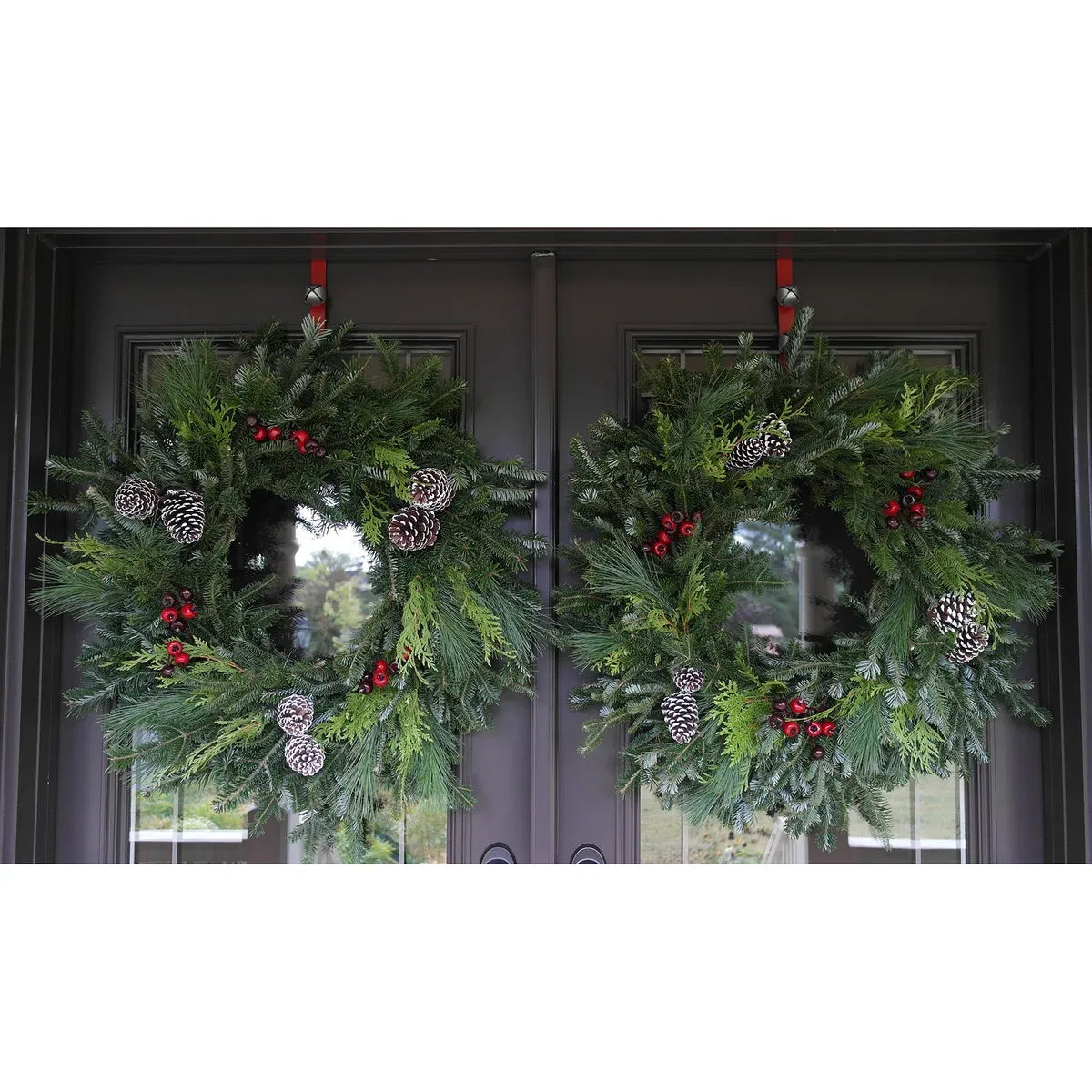 Holiday Wreath Set, Fresh Mixed-Evergreen, 2-pack – 71 cm (28 in.)
