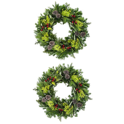 Holiday Wreath Set, Fresh Mixed-Evergreen, 2-pack – 71 cm (28 in.)