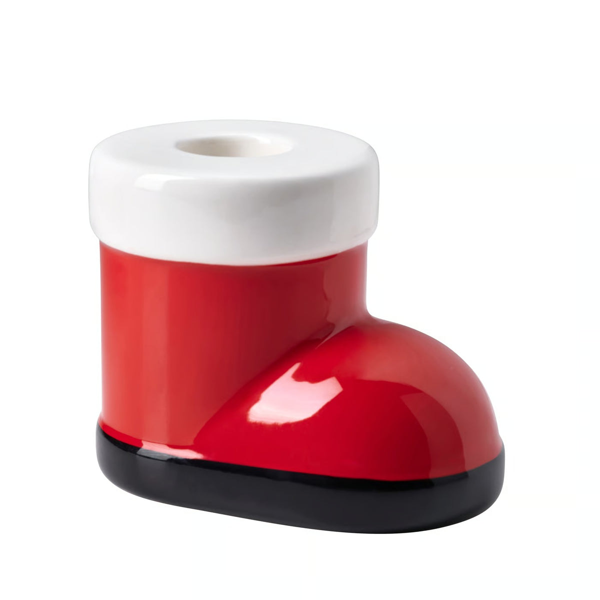 ( 4 Pack) IKEA VINTERFINT Santa Boot Candlesticks, Red & White Christmas Candle Holders, Festive Santa Claus Boot Decorations, Holiday Table Centrepieces for Dining Table, Fireplace Mantel & Home Décor