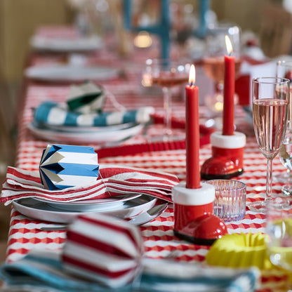 ( 4 Pack) IKEA VINTERFINT Santa Boot Candlesticks, Red & White Christmas Candle Holders, Festive Santa Claus Boot Decorations, Holiday Table Centrepieces for Dining Table, Fireplace Mantel & Home Décor