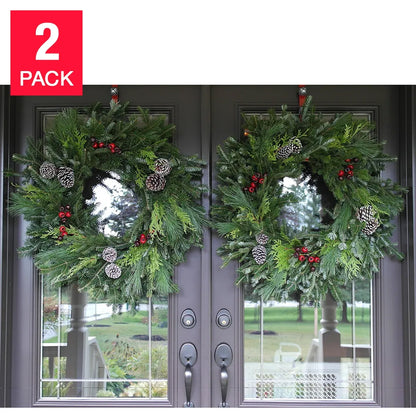 Holiday Wreath Set, Fresh Mixed-Evergreen, 2-pack – 71 cm (28 in.)