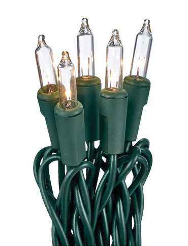 100 Clear Mini Christmas Lights 23-ft