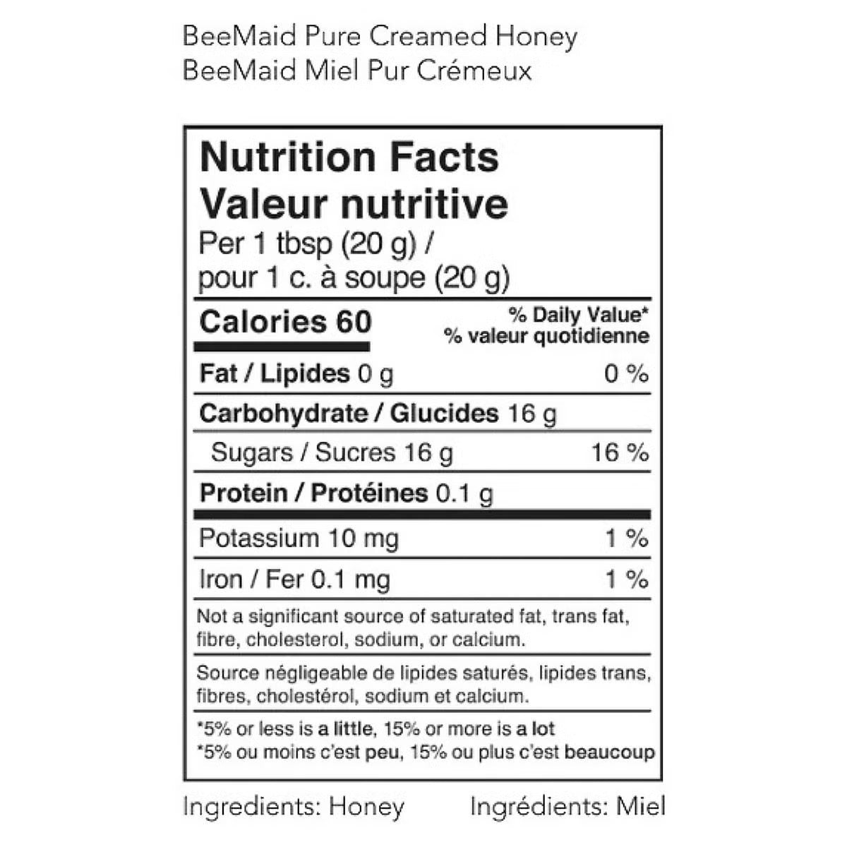 BeeMaid 100% Pure Canadian Liquid Honey, 2-Pack × 1 kg (2 kg Total), Golden Smooth Pourable Honey, Natural Sweetener for Tea, Coffee, Toast, Pancakes, Baking & Cooking