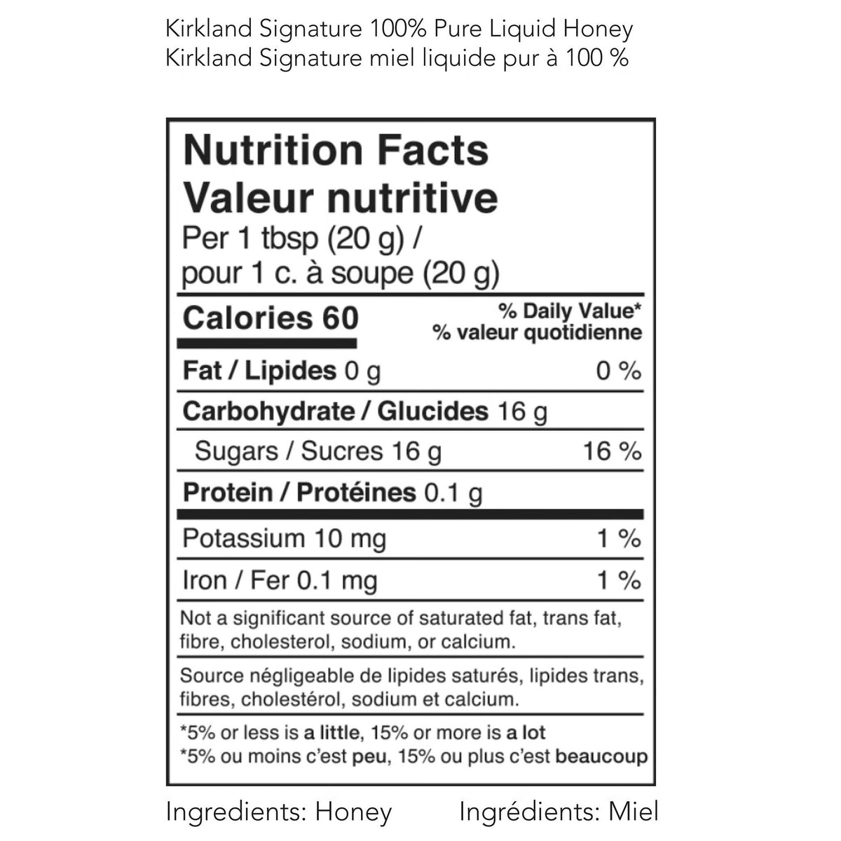 Kirkland Signature 100% Pure Canadian Liquid Honey, 3-Pack × 750 g (2.25 kg Total), Unpasteurized Canada No. 1 White Honey, Squeezable Honey Bear Bottles for Tea, Pancakes, Toast, Baking & Cooking