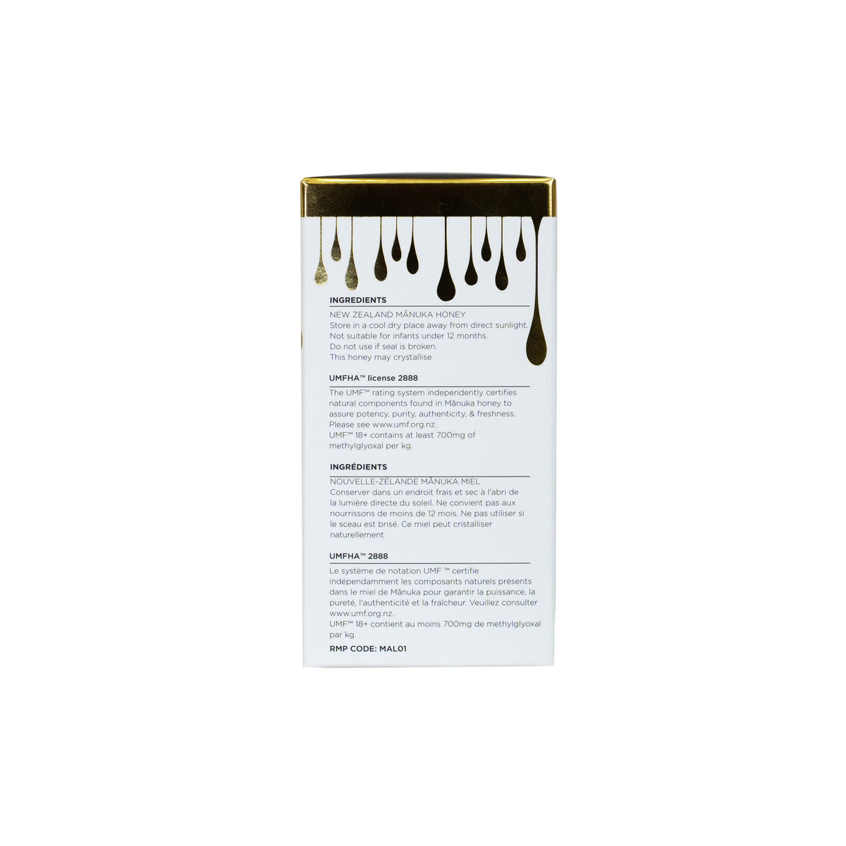 PURITI New Zealand Mānuka Honey UMF 18+ MGO 700+, 500 g (17.64 oz), Premium Raw Monofloral Honey, Unpasteurized, Dark Amber Creamed Honey, Natural Sweetener for Tea