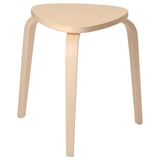 (2 PACK) IKEA Natural Birch Wood Round Stool – Modern Multipurpose Seat for Kitchen, Bedroom & Living Room