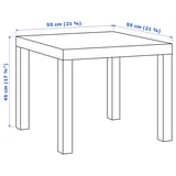 IKEA Modern Square Side Table, White Stained Oak Lightweight End Table, 55 × 55 × 45 cm, Easy Assembly Living Room and Bedroom Furniture (Copy)