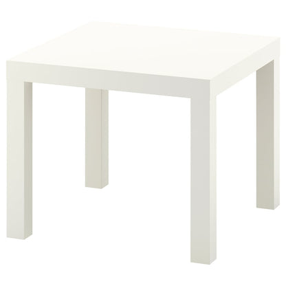 IKEA Modern Square Side Table, White Lightweight End Table, 55 × 55 × 45 cm, Easy Assembly Living Room and Bedroom Furniture