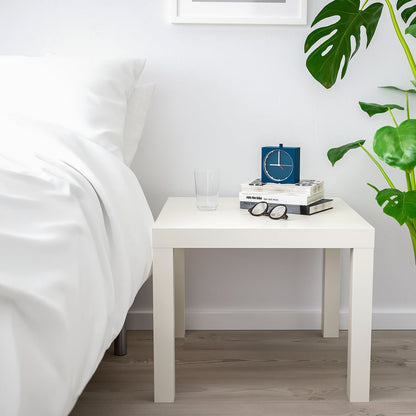 IKEA Modern Square Side Table, White Lightweight End Table, 55 × 55 × 45 cm, Easy Assembly Living Room and Bedroom Furniture