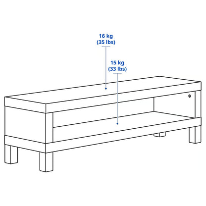 IKEA LACK TV bench, white, 120x35x36 cm (47 1/4x13 3/4x14 1/8 ")