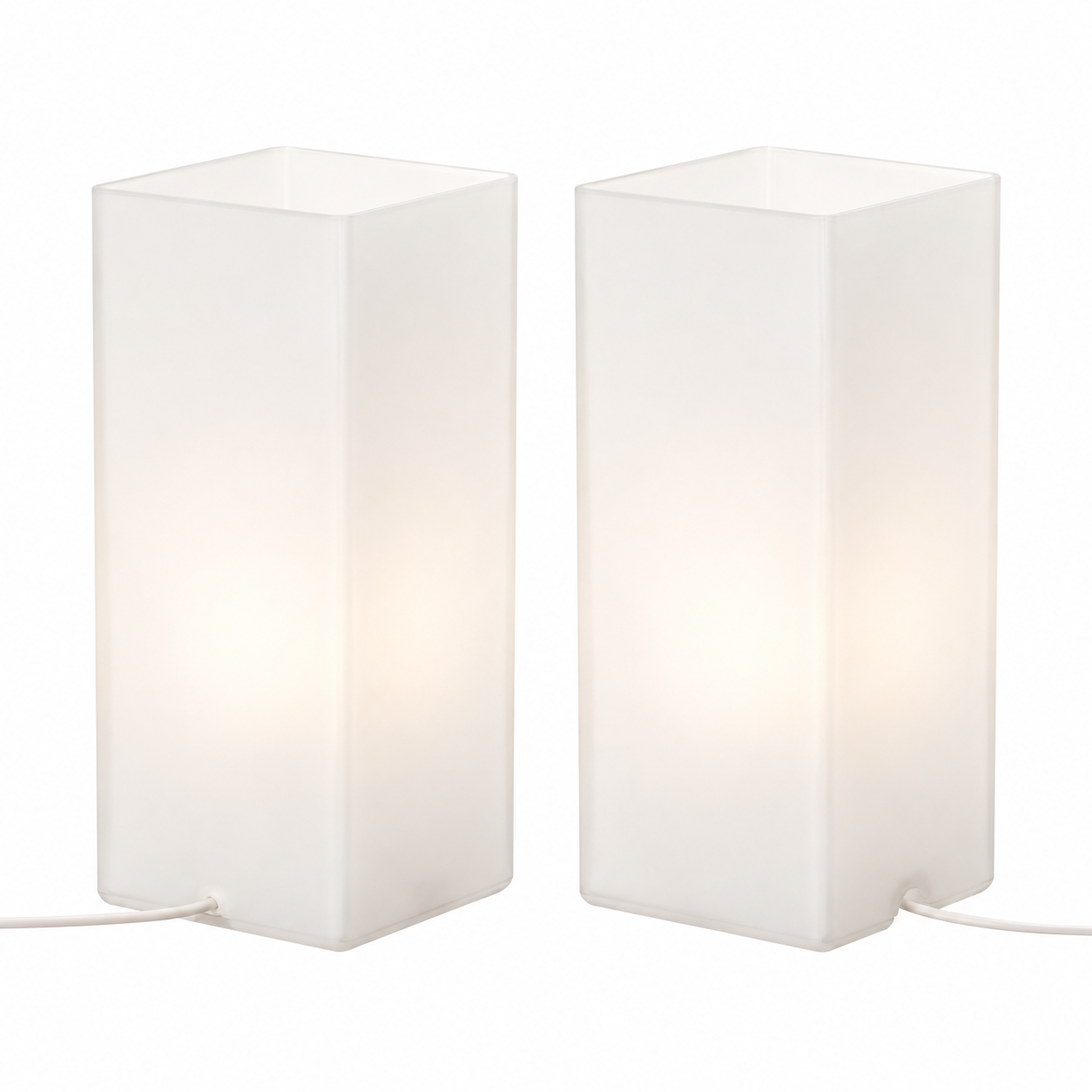 IKEA GRÖNÖ White Frosted Glass Table Lamp – Soft Ambient Mood Light, 22 cm