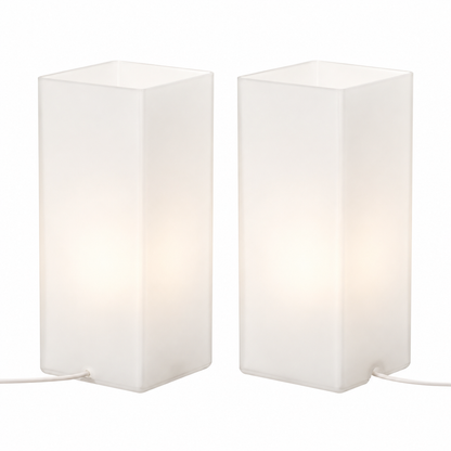 IKEA GRÖNÖ White Frosted Glass Table Lamp – Soft Ambient Mood Light, 22 cm