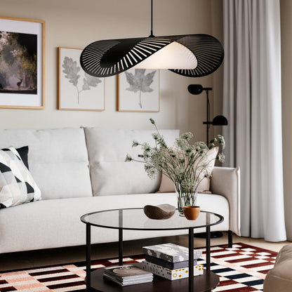 IKEA KVÄLLSDOPP Pendant Lamp Shade, Black, Modern Sculptural Hanging Light Shade with Decorative Cutout Design, Contemporary Ceiling Lighting Accessory for Living Room, Bedroom, Dining Room & Home Décor