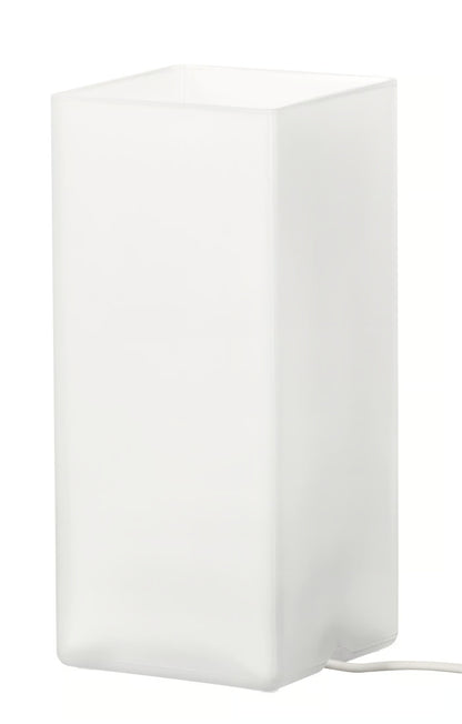 IKEA GRÖNÖ White Frosted Glass Table Lamp – Soft Ambient Mood Light, 22 cm