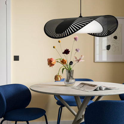 IKEA KVÄLLSDOPP Pendant Lamp Shade, Black, Modern Sculptural Hanging Light Shade with Decorative Cutout Design, Contemporary Ceiling Lighting Accessory for Living Room, Bedroom, Dining Room & Home Décor