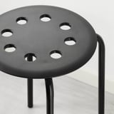 (2 PACK) IKEA MARIUS Stool, black, 45 cm (17 3/4 ")