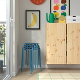 (2 PACK) IKEA MARIUS Stool, black, 45 cm (17 3/4 ")