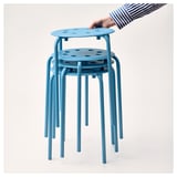 (2 PACK) IKEA MARIUS Stool, black, 45 cm (17 3/4 ")