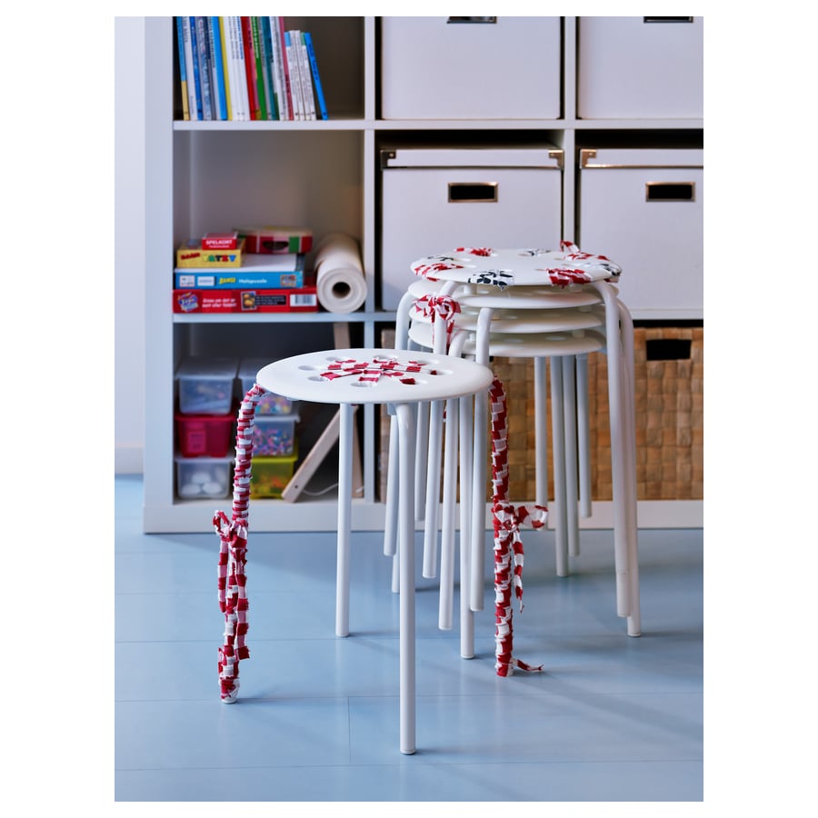 (2 PACK) IKEA MARIUS Stool, black, 45 cm (17 3/4 ")