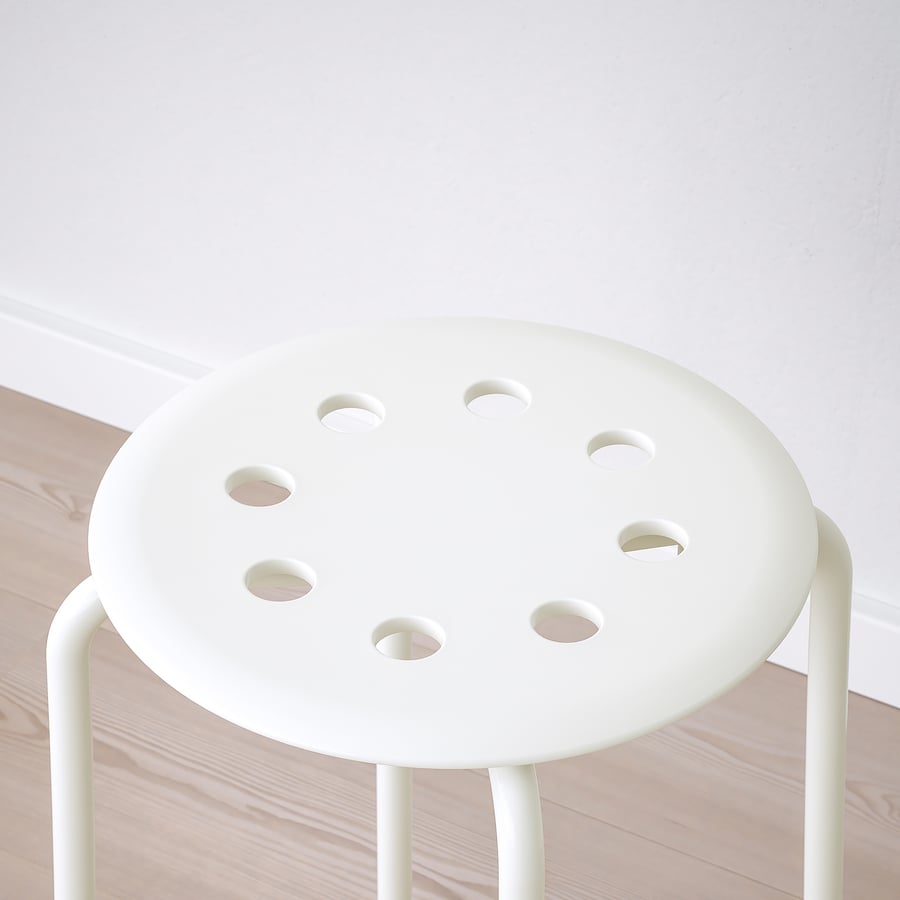 (2 PACK) IKEA MARIUS Stool, black, 45 cm (17 3/4 ")