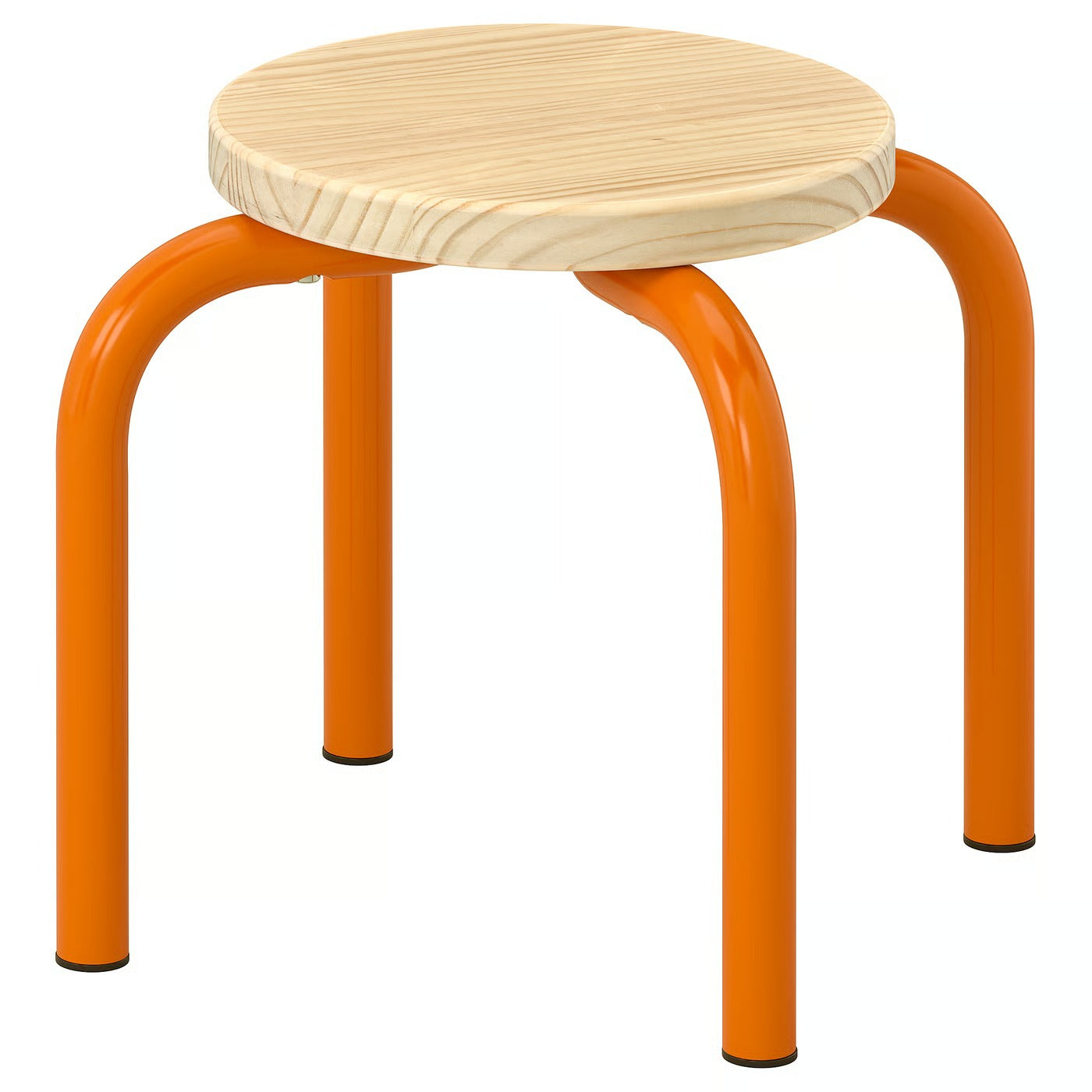 IKEA GREJSIMOJS Children's stool, wood/orange