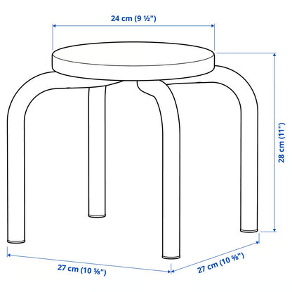 IKEA GREJSIMOJS Children's stool, wood/orange