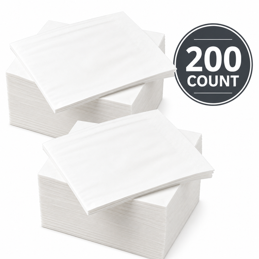 (200 PACK) IKEA Paper Napkins – 40 × 40 cm -  White