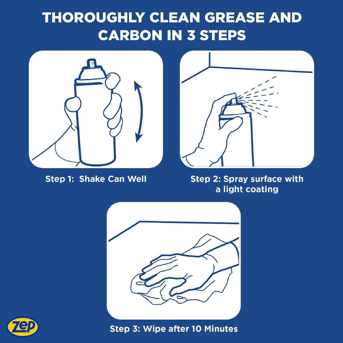 (2 Pack) Zep Oven & Grill Cleaner Spray – Professional Strength Grease & Baked-On Food Cleaner