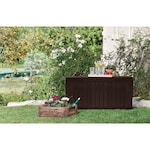Keter Marvel 10.6 Cu.Ft./ 71G Weather Resistant Resin Patio/Outdoor Garden Storage Lockable Deck Box/Bench