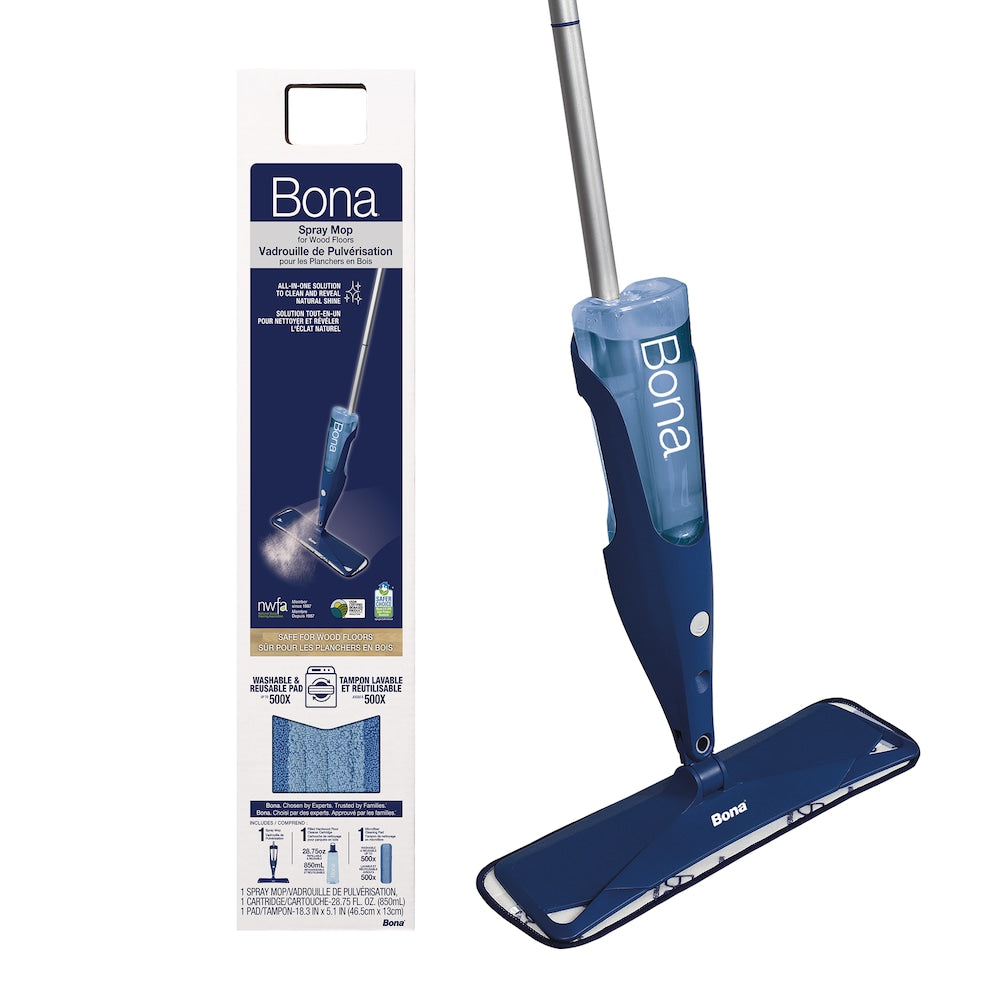 Bona Premium Spray Mop for Hardwood Floors – All-in-One Hardwood Floor Cleaning System with Refillable Cartridge & Microfiber Pad