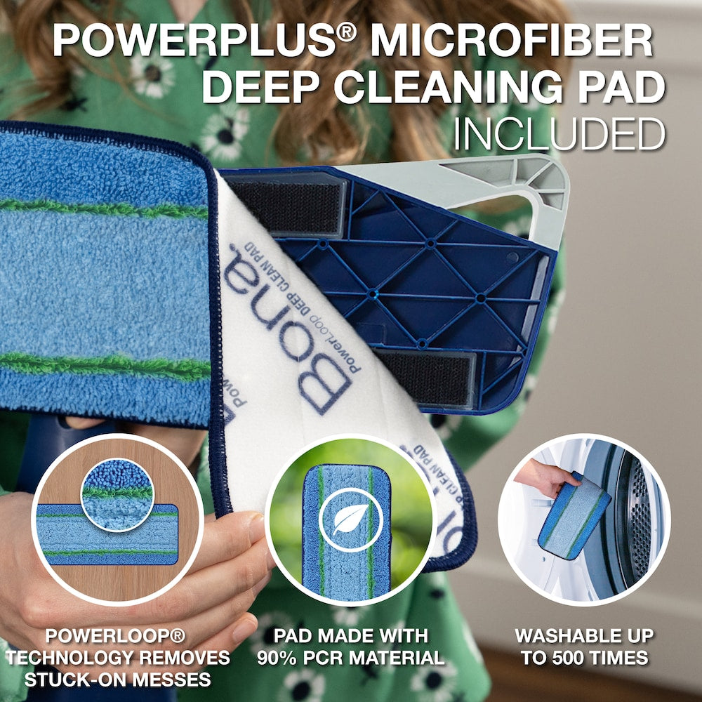 Bona Hardwood Floor Mop Motion Premium Spray Mop – Advanced Hardwood Cleaning System with Dual-Zone Microfiber Pad & Refillable Cartridge