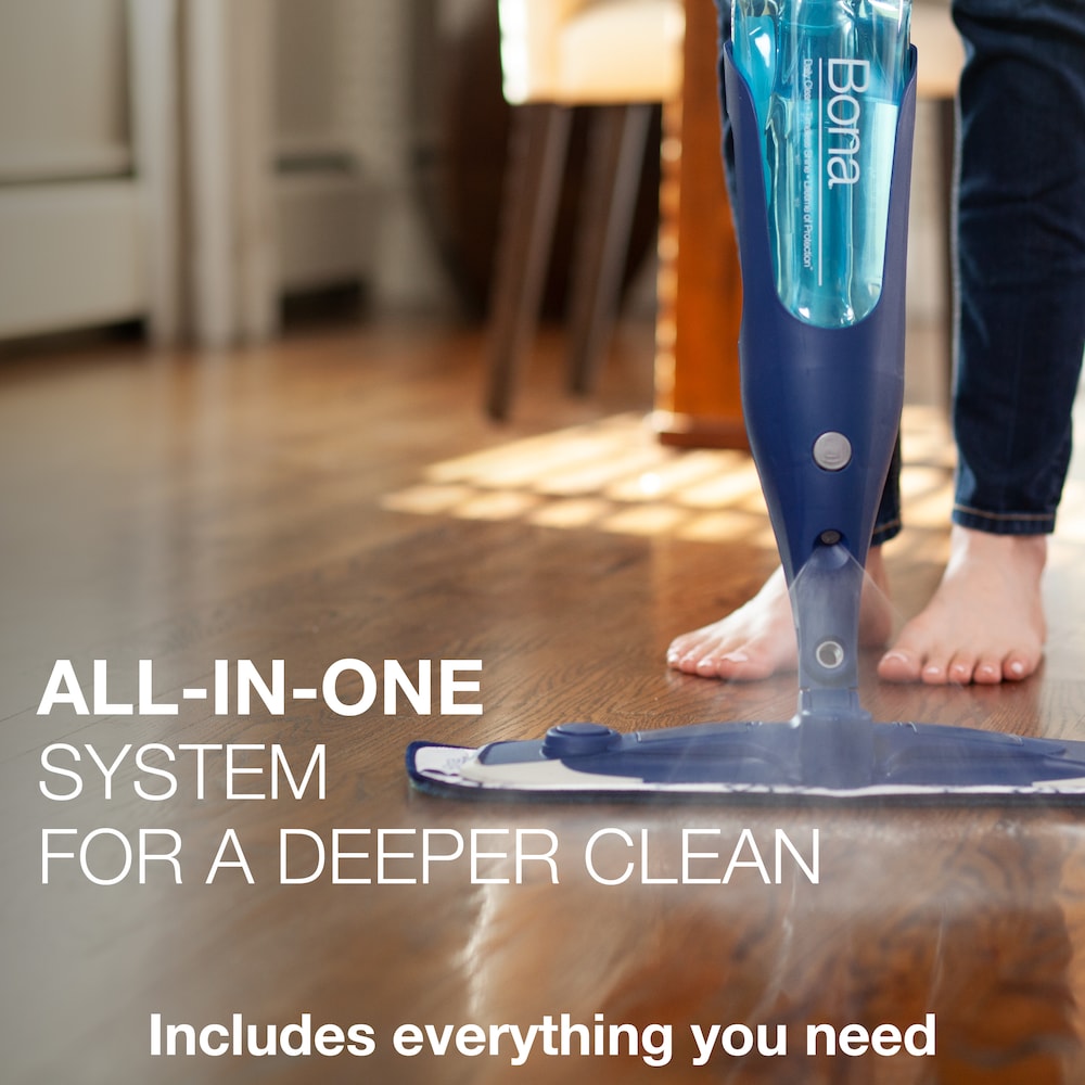 Bona Hardwood Floor Mop Motion Premium Spray Mop – Advanced Hardwood Cleaning System with Dual-Zone Microfiber Pad & Refillable Cartridge