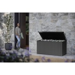 Keter 170G Weather Resistant Resin Patio/Outdoor Garden Storage Lockable Deck Box/Bench