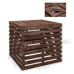 Outsunny Outdoor Storage Box for Umbrella Base, Patio Side Table
