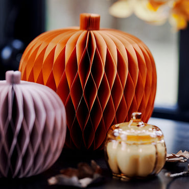 IKEA HÖSTAGILLE Decoration, set of 2, paper pumpkin