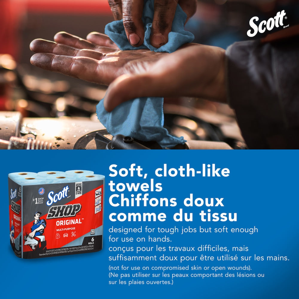 (2 Pack) Scott Shop Towels Original, 55 Towels per Roll