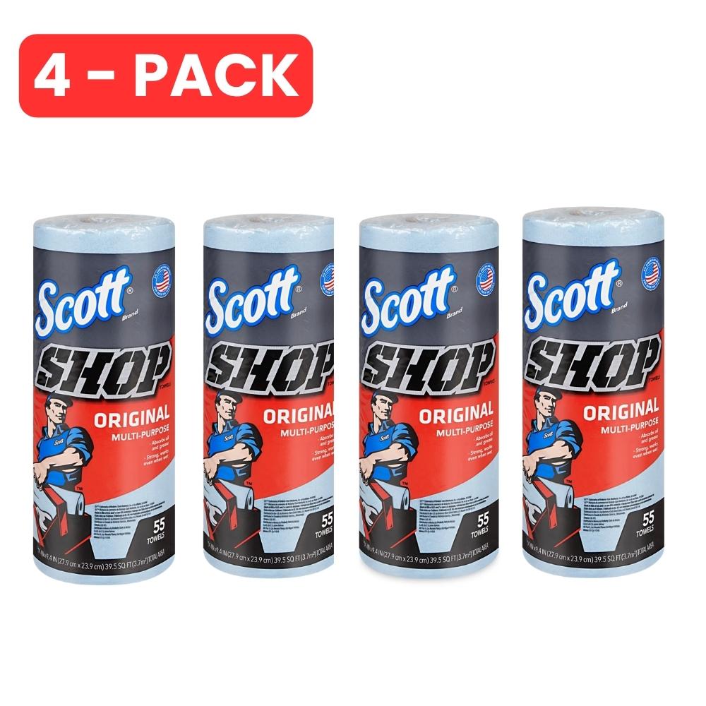 (4 Pack) Scott Shop Towels Original, 55 Towels per Roll